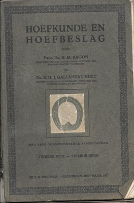 Hoefkunde en Hoefbeslag ( 1923)  - 2e-hands in goede staat ( Hoefsmit )